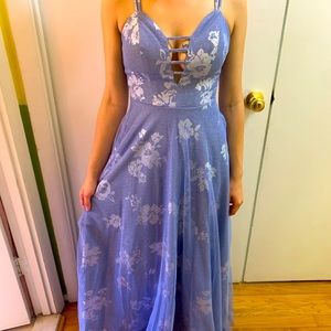 Periwinkle alone prom gown